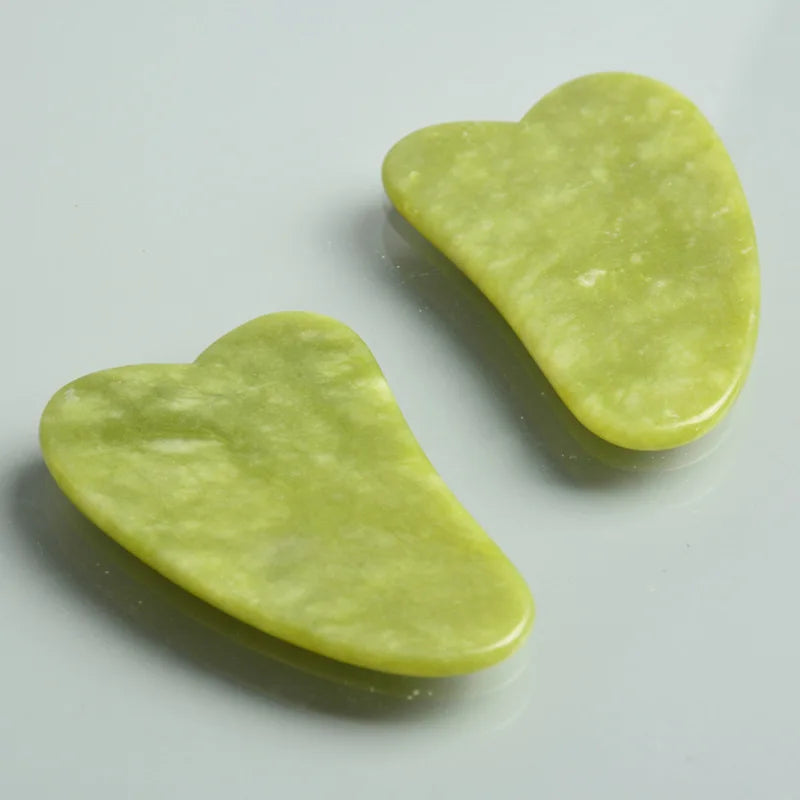 Jade Beauty Set – Einzelstein oder Roller-Set (Glatt / Geriffelt) für Gesicht & Hals – Natürliches Beauty-Tool