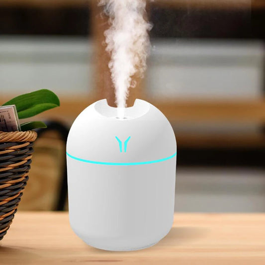 250 ml USB-Mini-Luftbefeuchter, Aroma-Diffusor mit ätherischen Ölen für Zuhause und Auto, Ultraschall-Diffusor mit Stummschaltung und LED-Farblampe