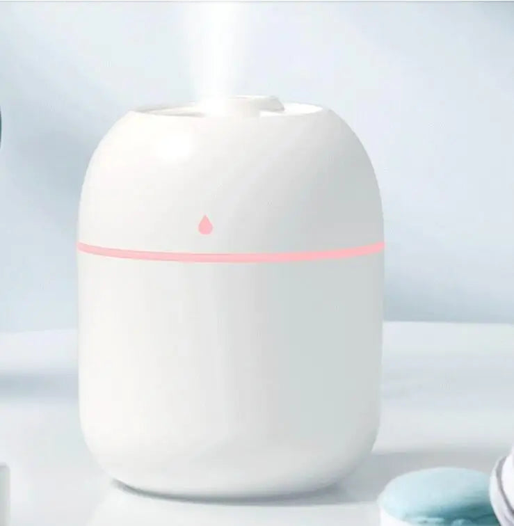 250 ml USB-Mini-Luftbefeuchter, Aroma-Diffusor mit ätherischen Ölen für Zuhause und Auto, Ultraschall-Diffusor mit Stummschaltung und LED-Farblampe